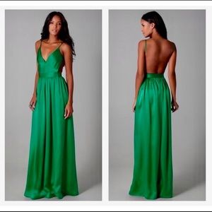 ONE by Contrarian Maxi Silk Satin Gown Backless